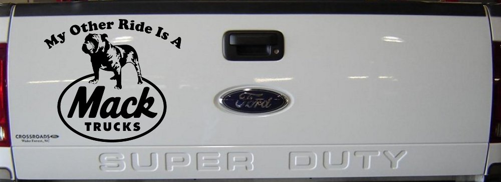 My Other Ride is A Mack Truck  Car or Truck Window Decal Sticker (Matte Black)