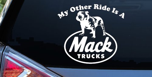 My Other Ride is A Mack Truck  Car or Truck Window Vinyl Decal Sticker (White)