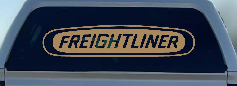 Freightliner Car or Truck Window Decal Sticker (Light Brown)