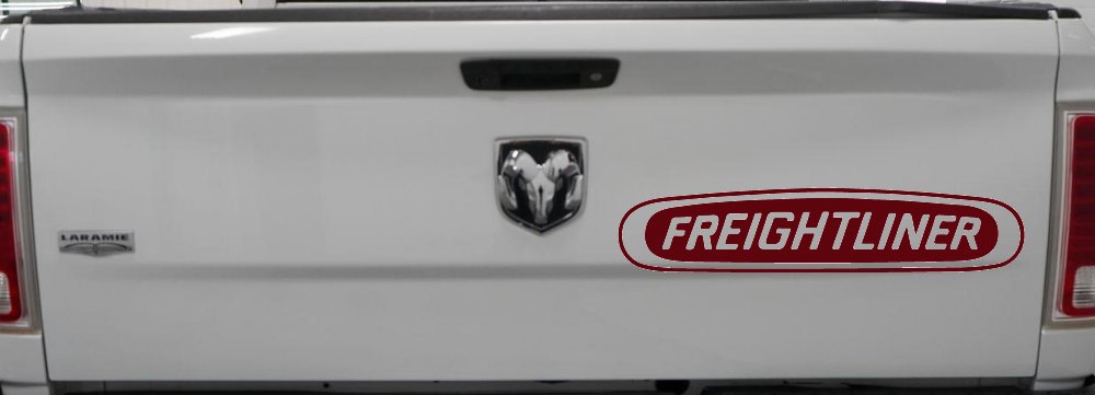 Freightliner Car or Truck Window Vinyl Decal Sticker (Purple Red)