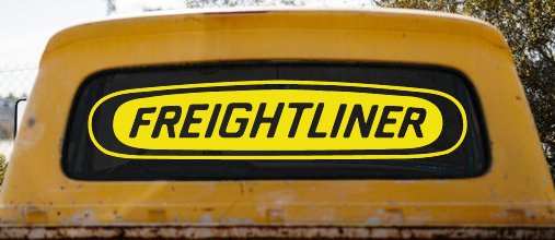 Freightliner Car or Truck Window Decal Sticker (Yellow)