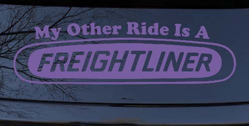 My Other Ride is A Freightliner Car or Truck Window Decal Sticker (Purple)