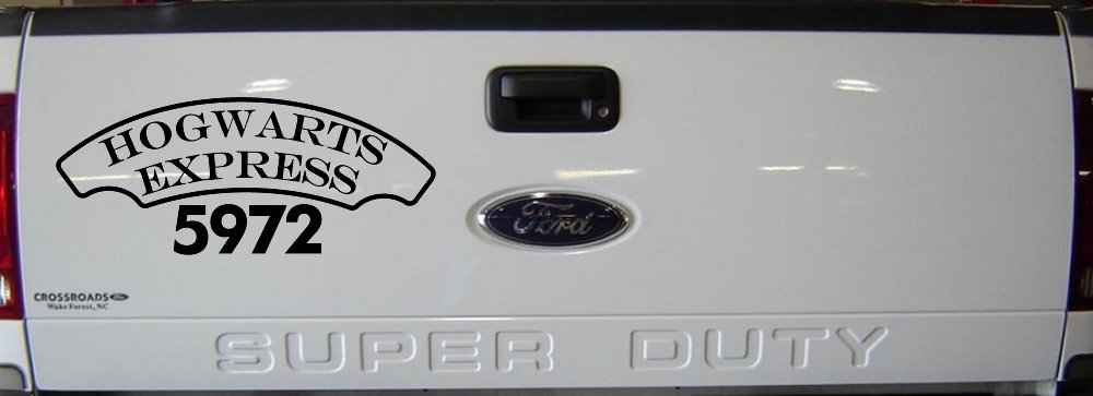 Hogwarts Express Car or Truck Window Decal Sticker (Black)