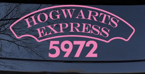 Hogwarts Express Car or Truck Window Decal Sticker (Pink)