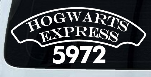 Hogwarts Express Car or Truck Window Decal Sticker (White)