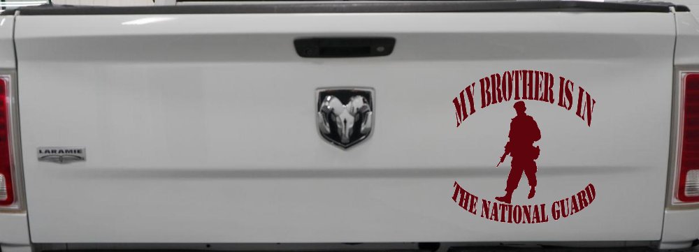 My Brother is in The National Guard Military Car or Truck Window Decal Sticker