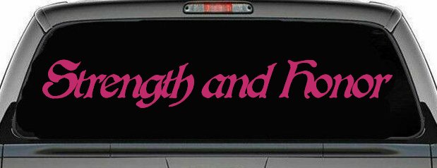 Strength and Honor Military Car or Truck Window Decal Sticker