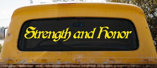 Strength and Honor Military Car or Truck Window Decal Sticker