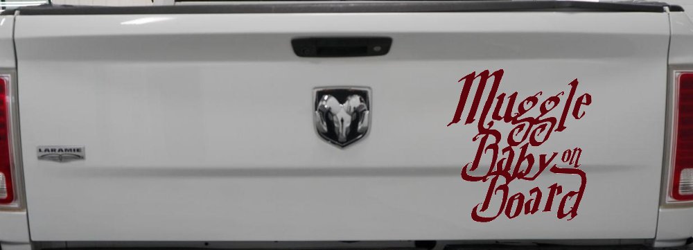 Muggle Baby on Board Potter Car or Truck Window Vinyl Decal Sticker (Purple Red)