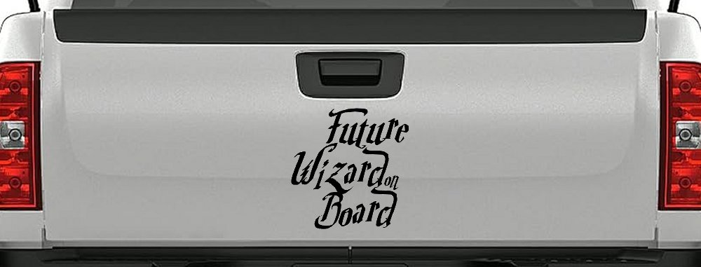 Future Wizard on Board Baby on Board Potter Sci Fi Car or Truck Window Decal Sticker