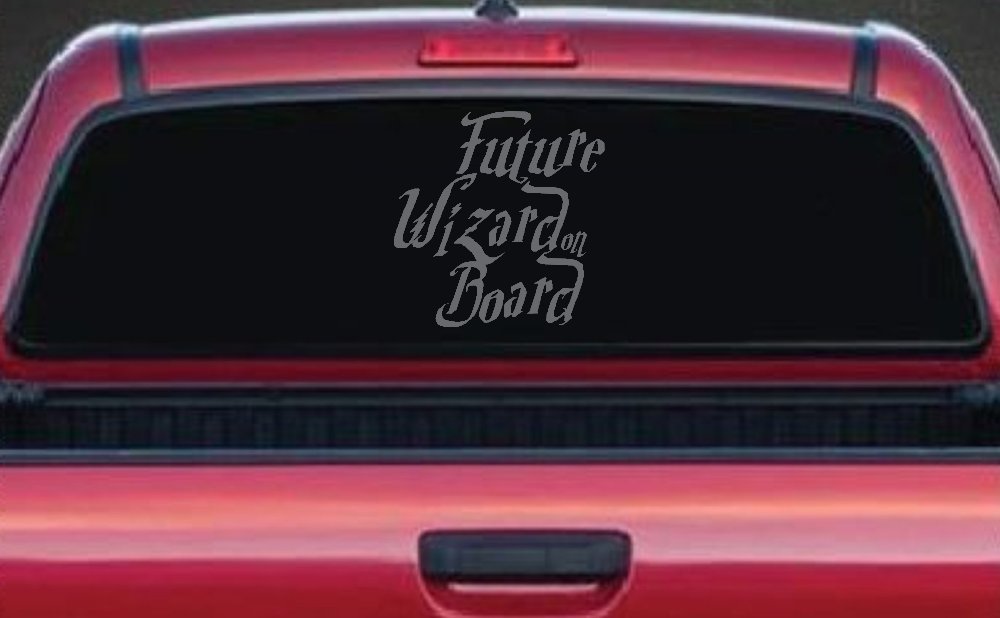 Future Wizard on Board Baby on Board Potter Sci Fi Car or Truck Window Decal Sticker