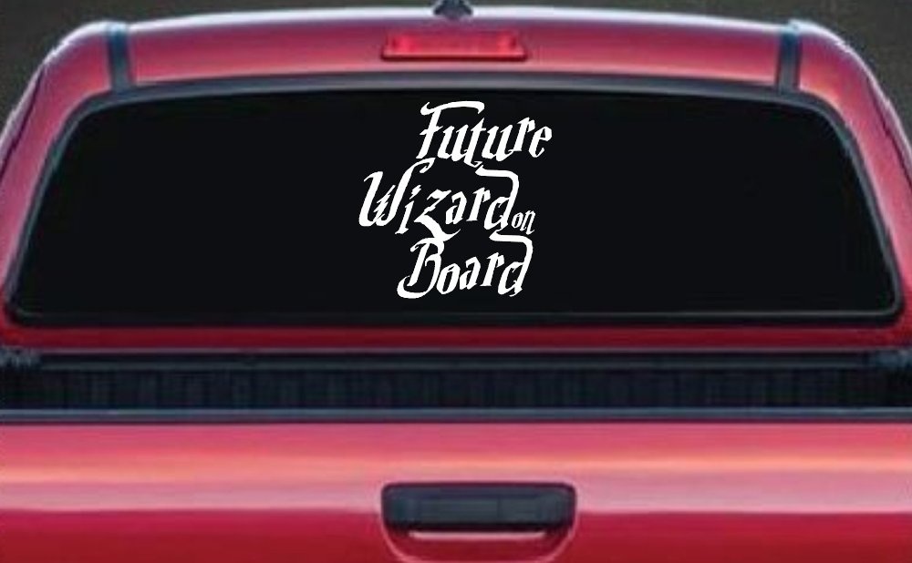 Future Wizard on Board Baby on Board Potter Sci Fi Car or Truck Window Decal Sticker