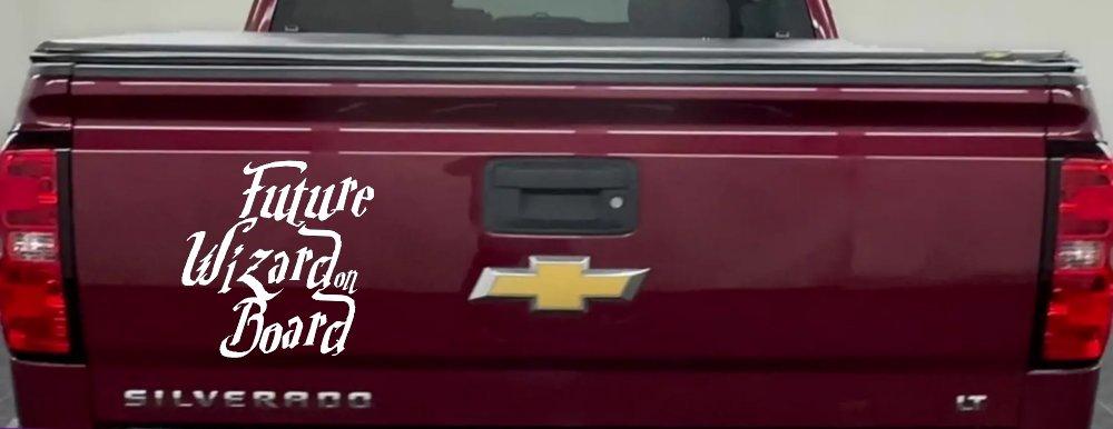 Future Wizard on Board Baby on Board Potter Sci Fi Car or Truck Window Decal Sticker