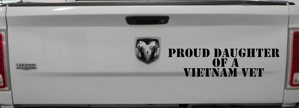 Proud Daughter of a Vietnam Vet Military Car or Truck Window Decal Sticker