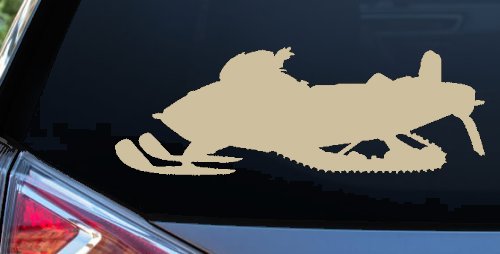 Snowmobile Snow Mobile Off Road Car or Truck Window Decal Sticker (Desert Sand)