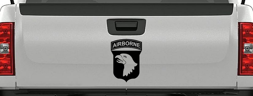 101st Airborne Division Military Car or Truck Window Vinyl Decal Sticker (Black)