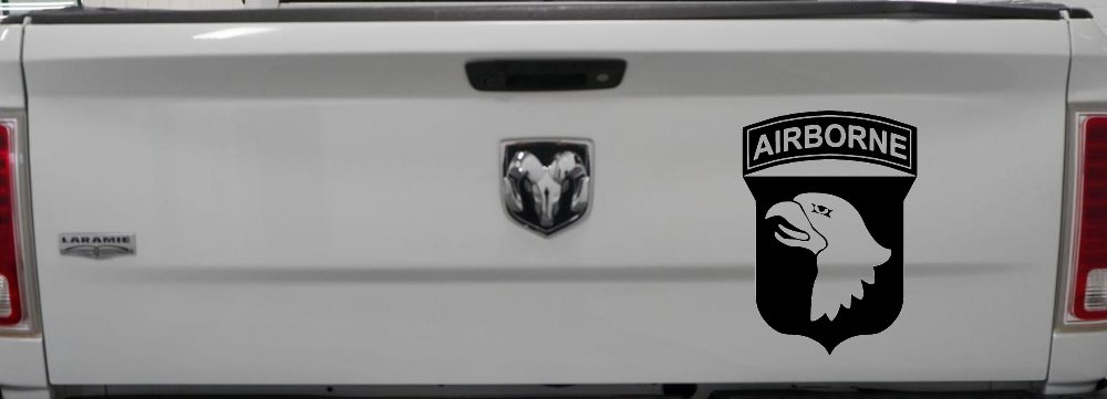 101st Airborne Division Military Car or Truck Window Decal Sticker (Black)