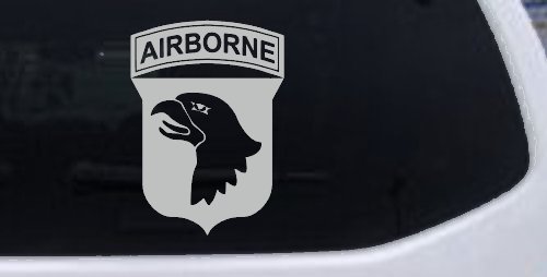 101st Airborne Division Military Car or Truck Window Decal Sticker (Light Gray)