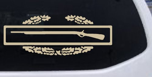 Army Combat Infantry Badge Military Car or Truck Window Decal Sticker (Desert Sand)