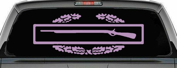 Army Combat Infantry Badge Military Car or Truck Window Decal Sticker (Lilac)