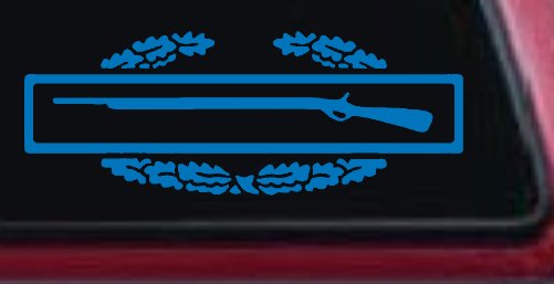 Army Combat Infantry Badge Military Car or Truck Window Decal Sticker (Sky Blue)