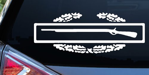 Army Combat Infantry Badge Military Car or Truck Window Decal Sticker (White)