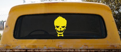 The Joker Car or Truck Window Decal Sticker (Yellow)
