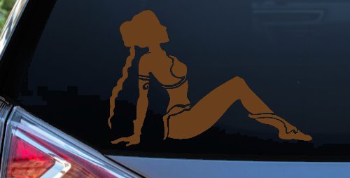 Princess Leia Car or Truck Window Decal Sticker (Copper)