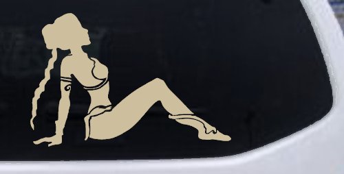 Princess Leia Car or Truck Window Decal Sticker (Desert Sand)