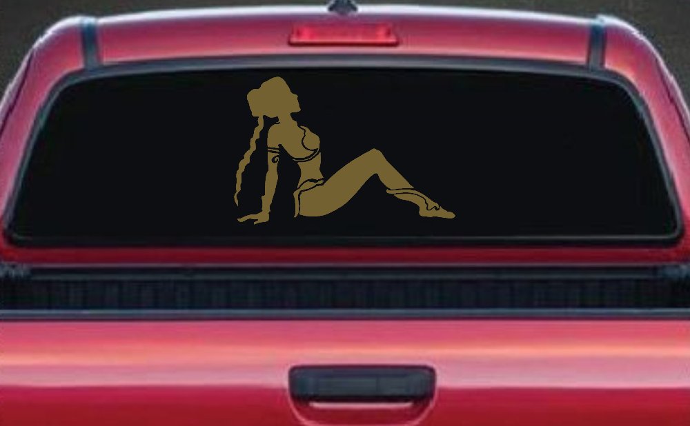 Princess Leia Car or Truck Window Decal Sticker (Gold)