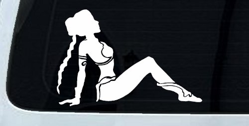 Princess Leia Car or Truck Window Vinyl Decal Sticker (White)