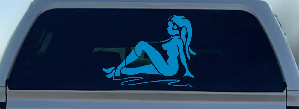 Jabba the Hutt Dancer Car or Truck Window Decal Sticker (Blue)