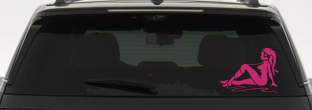 Jabba the Hutt Dancer Car or Truck Window Decal Sticker (Hot Pink)