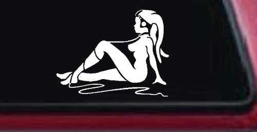 Jabba the Hutt Dancer Car or Truck Window Decal Sticker (White)