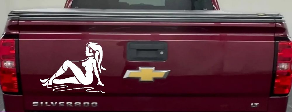 Jabba the Hutt Dancer Car or Truck Window Decal Sticker (White)