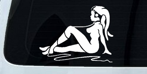 Jabba the Hutt Dancer Car or Truck Window Decal Sticker (White)