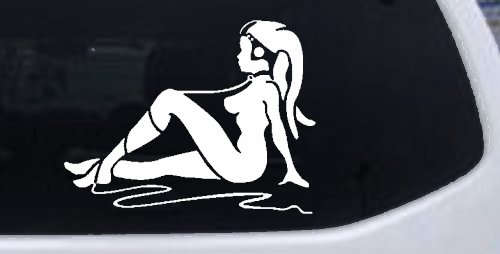 Jabba the Hutt Dancer Car or Truck Window Decal Sticker (White)