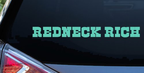 REDNECK RICH Country Car or Truck Window Decal Sticker (Mint)