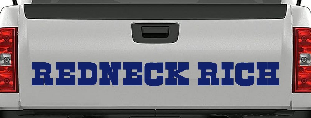 REDNECK RICH Country Car or Truck Window Decal Sticker (Navy)