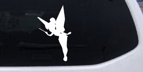 Tinkerbell Tinker Bell Flying with Wand Fairy Tale Cartoons Car or Truck Window Decal Sticker