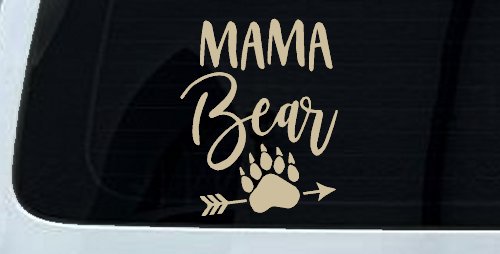 Mama Bear with Paw and Arrow Car or Truck Window Decal Sticker