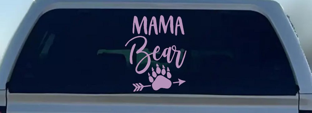 Mama Bear with Paw and Arrow Car or Truck Window Decal Sticker