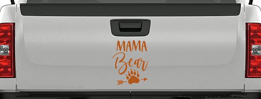 Mama Bear with Paw and Arrow Car or Truck Window Decal Sticker