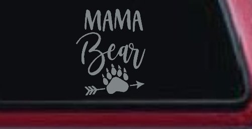 Mama Bear with Paw and Arrow Car or Truck Window Decal Sticker
