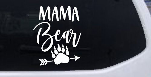 Mama Bear with Paw and Arrow Car or Truck Window Decal Sticker