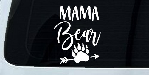 Mama Bear with Paw and Arrow Car or Truck Window Decal Sticker