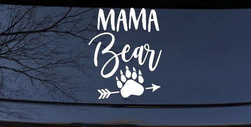 Mama Bear with Paw and Arrow Car or Truck Window Decal Sticker