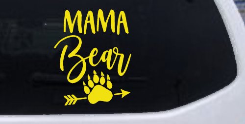 Mama Bear with Paw and Arrow Car or Truck Window Decal Sticker