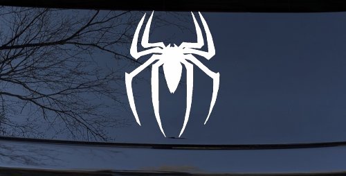 Spider Sci Fi Car or Truck Window Decal Sticker (White)