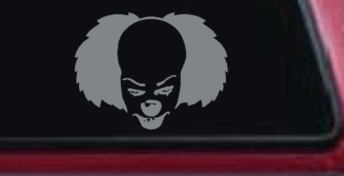 Pennywise the It Clown Sci Fi Car or Truck Window Decal Sticker (Telegrey)